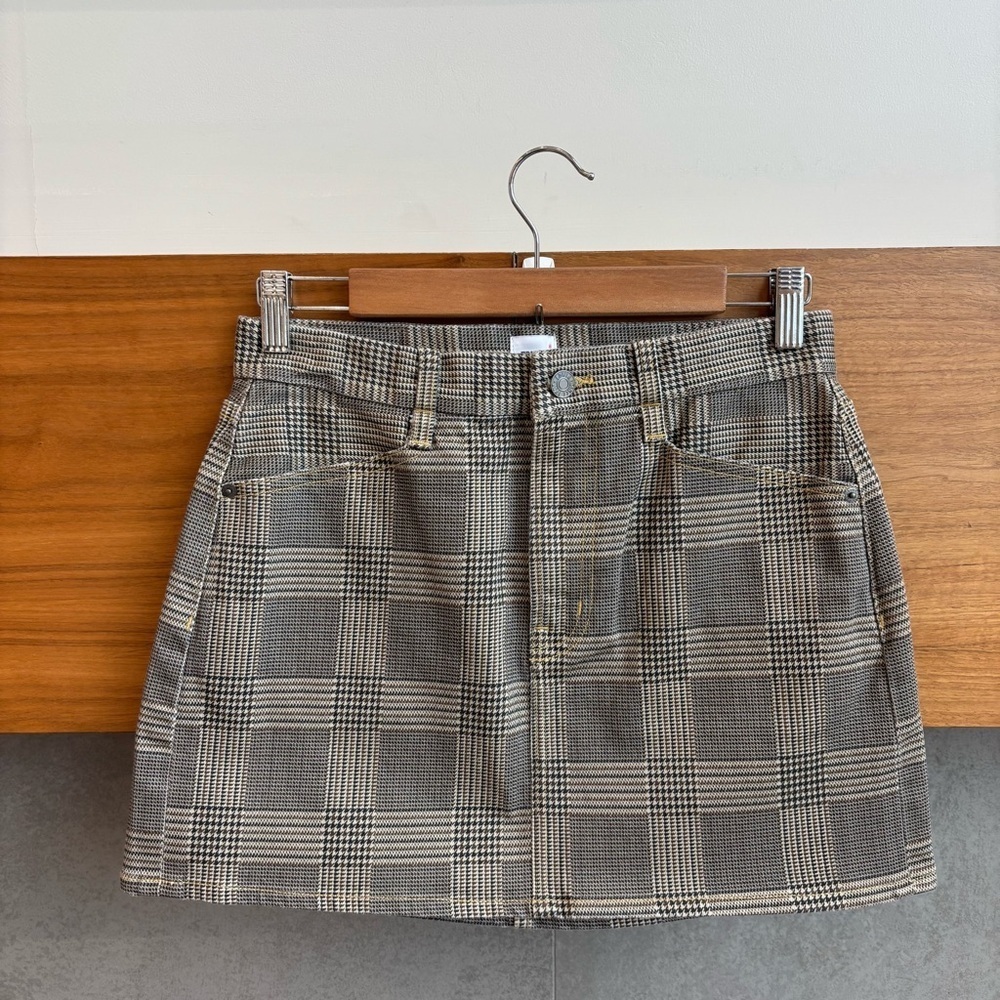 NWT EDWIN ANTHROPOLOGIE SAMPLE ABBEY SLATE MINI SKIRT, SIZE 26